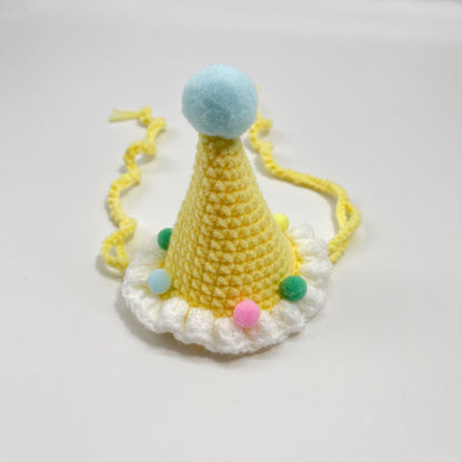 ZenPaw Co. Handmade Pet Bonnet - Crochet Cat Hat & Dog Headpiece (Flower Collection)